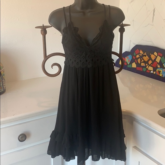 Trend shop black lace bodice slip dress - Picture 1 of 12